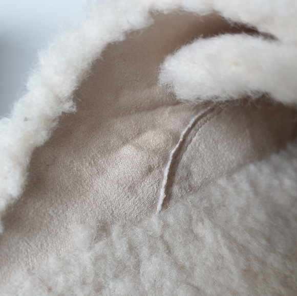 Lucky Brand Tolini Sherpa Lace-Up Slip-On Platform Sneaker in Stucco Cream 7.5 - Picture 13 of 16